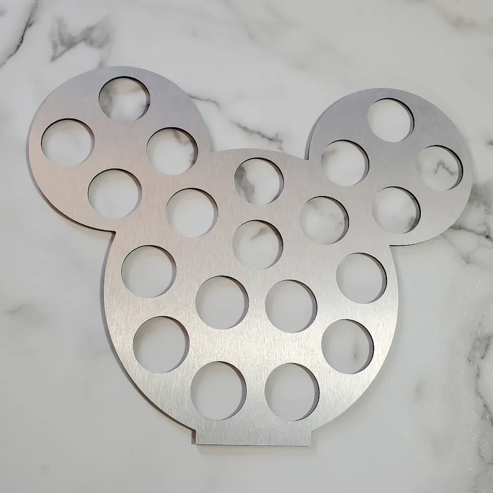Silver Mickey Mouse Head K Cup Holder
